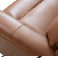 Cavallo Genuine Leather Swivel Manual Recliner Chair