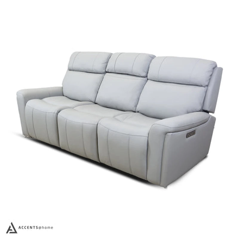Cavallo Genuine Leather Power Recliner Sofa with Wireless Charger