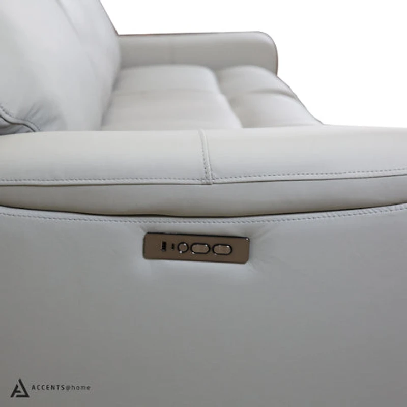 Cavallo Genuine Leather Power Recliner Sofa with Wireless Charger
