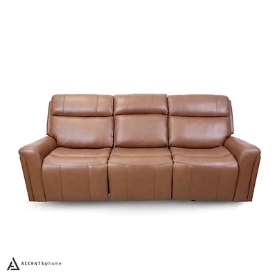 Cavallo Genuine Leather Power Recliner Sofa with Wireless Charger