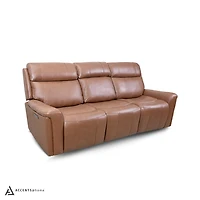 Cavallo Genuine Leather Power Recliner Sofa with Wireless Charger