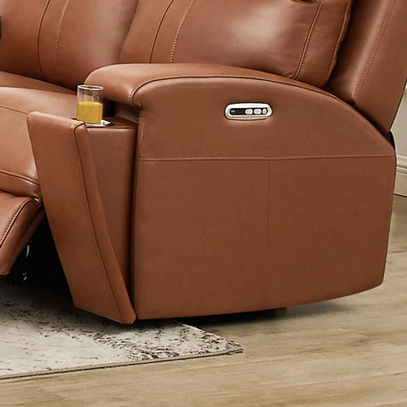 Hanley Zero Gravity Genuine Leather Power Reclining Loveseat