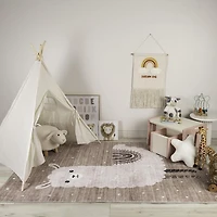 Daisy Brown Modern Floral Area Rug