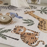 White Daisy Garden-Inspired Accent Rug