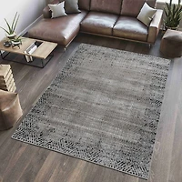 Hamilton Classic Black Scrollwork Area Rug