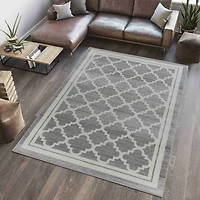 Hamilton Grey Vintage-Inspired Ornamental Rug