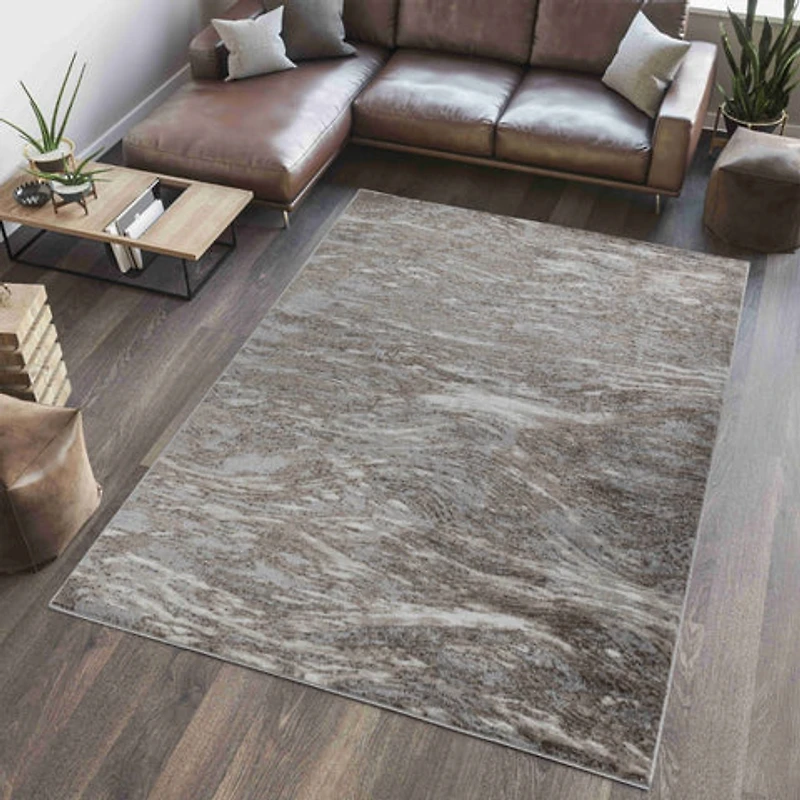 Hamilton Brown Floral Border Traditional Rug