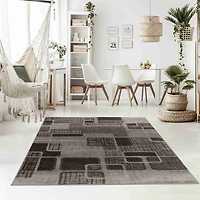 Hamilton Brown Distressed Medallion Rug