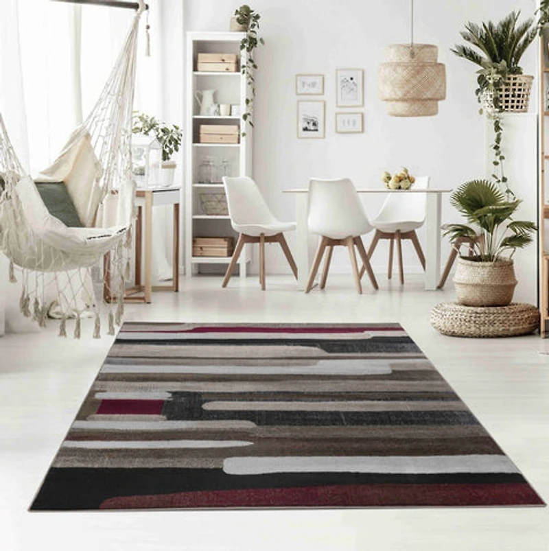 Hamilton Brown Geometric Vintage-Inspired Rug