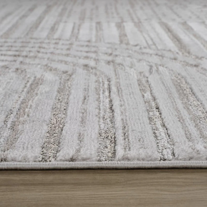Tulum Grey Geometric Pattern Area Rug