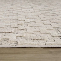 Tulum Beige Abstract Lines Area Rug