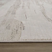 Tulum Beige Tribal Chevron Area Rug