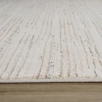 Tulum Beige Minimalist Chevron Area Rug