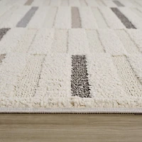 Valencia White Subtle Damask Area Rug