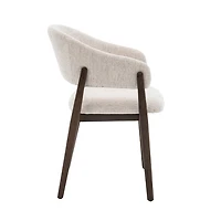 Brina Dining Chair – Beige Upholstery & Dirty Oak Wood Frame