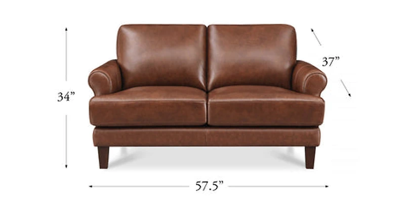 Austra Genuine Leather Loveseat