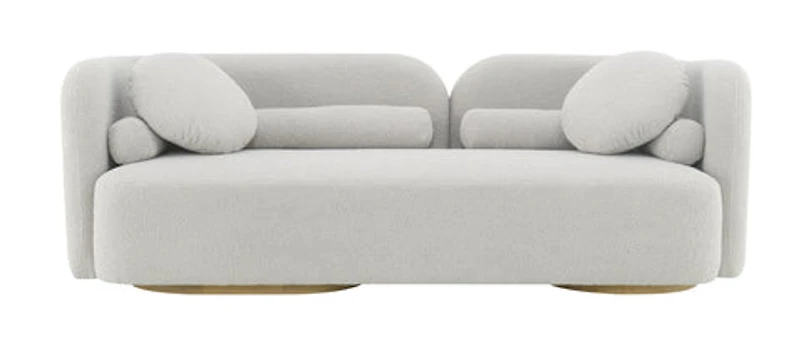 Freya Premium Boucle Fabric Sofa - Teddy Taupe