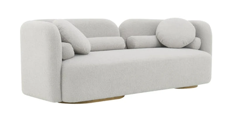 Freya Premium Boucle Fabric Sofa - Teddy Taupe