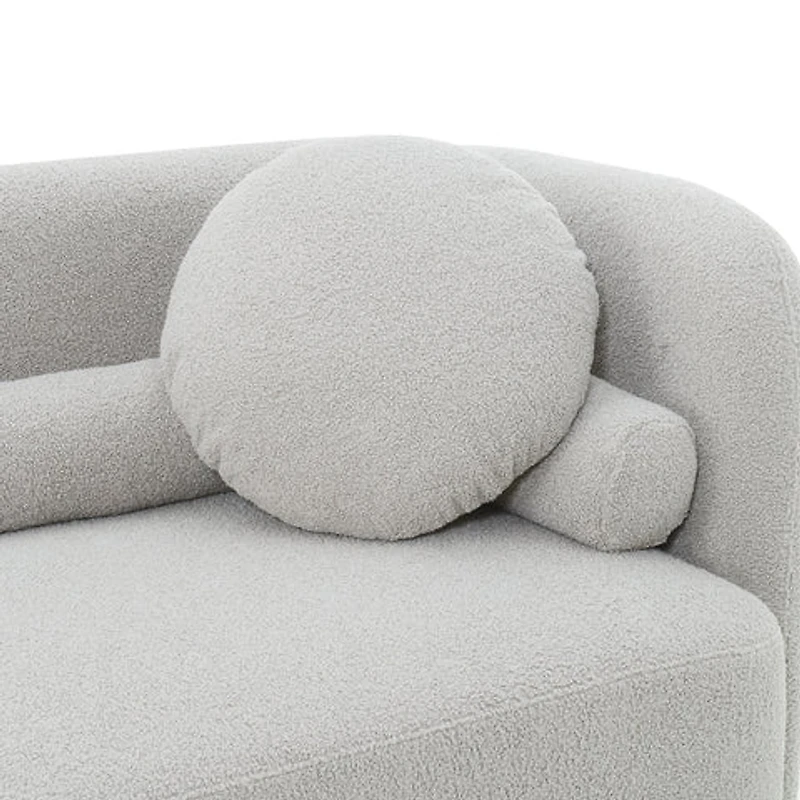 Freya Premium Boucle Fabric Sofa - Teddy Taupe