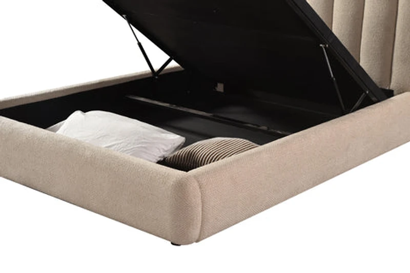 Mia Upholstered Hydraulic Storage Bed
