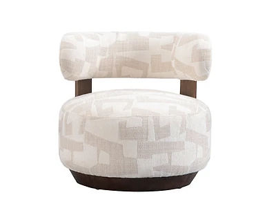 Greta Accent Chair – Soft Textured Fabric & Pine Frame