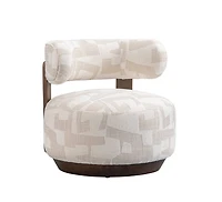 Greta Accent Chair – Soft Textured Fabric & Pine Frame