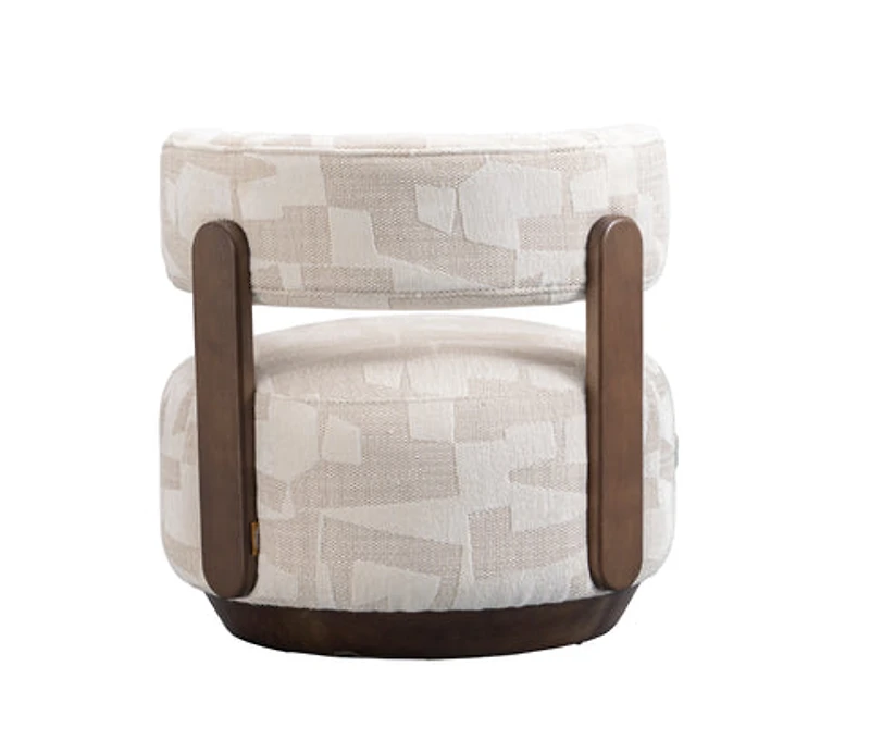 Greta Accent Chair – Soft Textured Fabric & Pine Frame