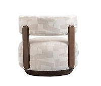 Greta Accent Chair – Soft Textured Fabric & Pine Frame