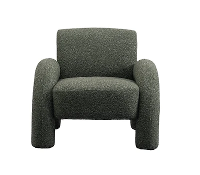 Leni Premium Boucle Accent Chair – Green