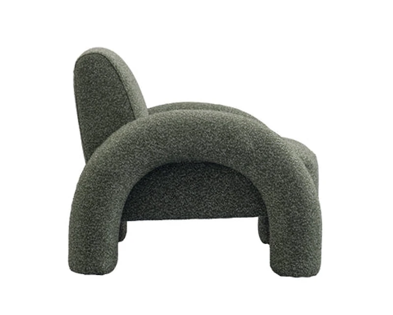 Leni Premium Boucle Accent Chair – Green