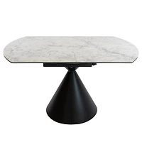 Tokyo Round Extendable Dining Table - Faux Marble
