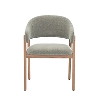 Brina Dining Chair – Mint Green Upholstery & Natural Wood Frame