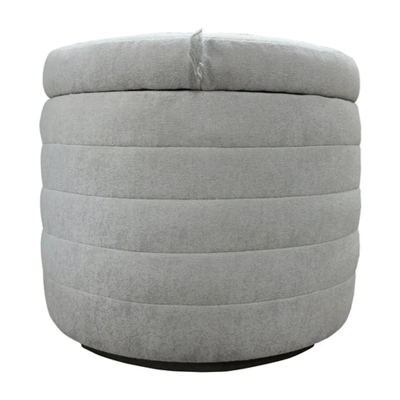 Illyra Storage Ottoman - Platinum