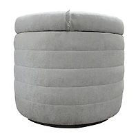 Illyra Storage Ottoman - Platinum