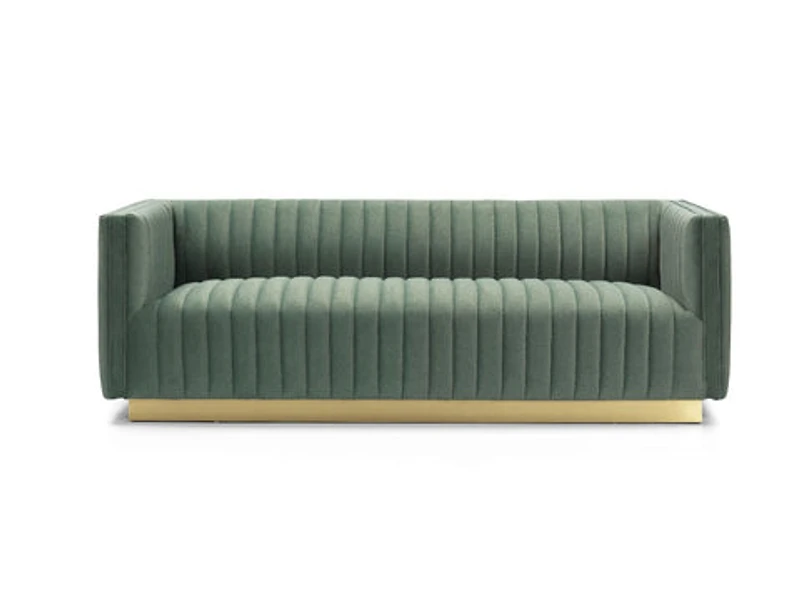 Elba Mid Century Retro Modern Sofa - Premium Velvet Green