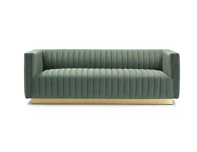 Elba Mid Century Retro Modern Sofa - Premium Velvet Green