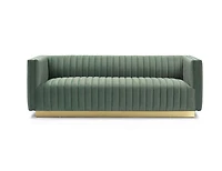 Elba Mid Century Retro Modern Sofa - Premium Velvet Green