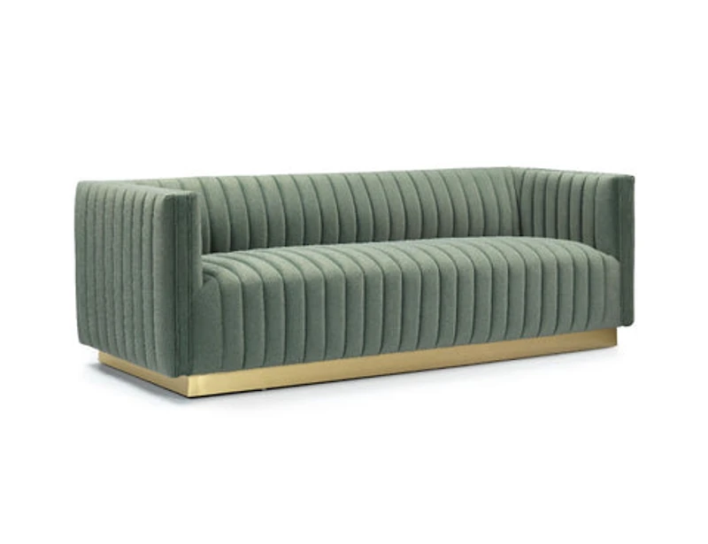 Elba Mid Century Retro Modern Sofa - Premium Velvet Green