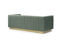 Elba Mid Century Retro Modern Sofa - Premium Velvet Green