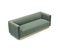 Elba Mid Century Retro Modern Sofa - Premium Velvet Green