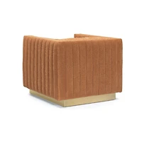 Elba Mid Century Chair - Premium Velvet Walnut