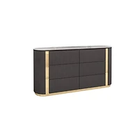 Evelyn 6 Drawer Two Tone Double Dresser