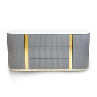 Evelyn 6 Drawer Two Tone Double Dresser