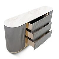 Evelyn 6 Drawer Two Tone Double Dresser