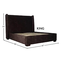 Bramley Storage Bed - Velvet Brown