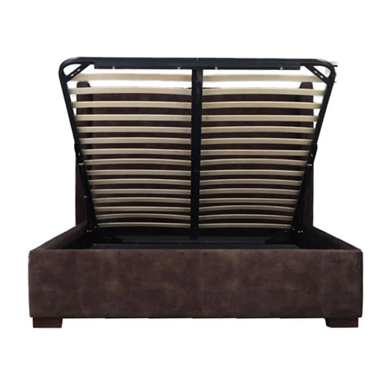 Bramley Storage Bed - Velvet Brown