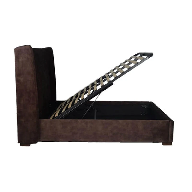 Bramley Storage Bed - Velvet Brown