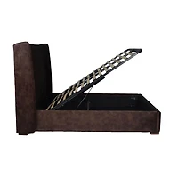 Bramley Storage Bed - Velvet Brown