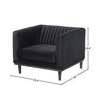 Sage Club Chair - Black Velvet