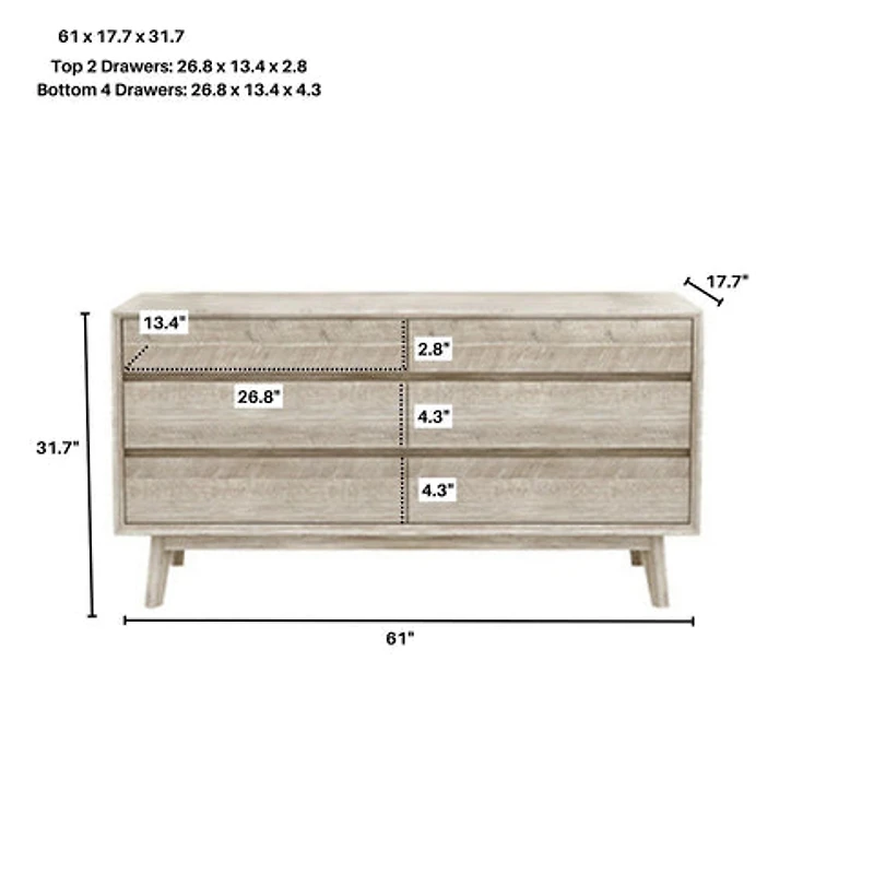 Elvyn 6 Drawer Dresser